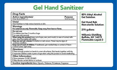 275 gallon tote gel - Hand Sanitizer 275 gallon label
